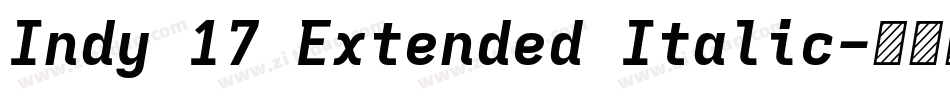 Indy 17 Extended Italic字体转换